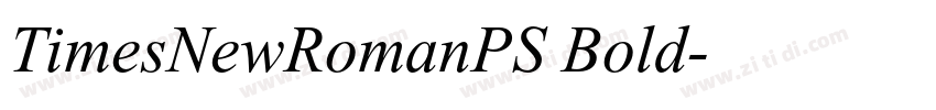 TimesNewRomanPS Bold字体转换